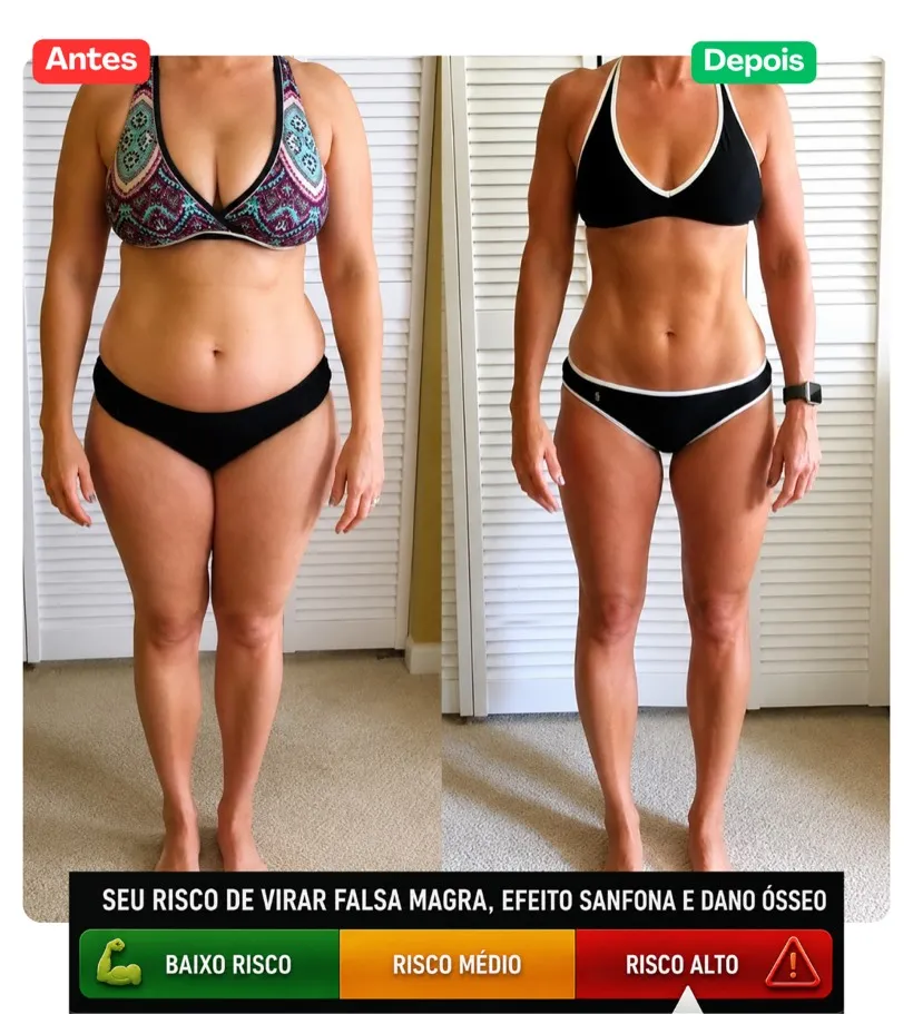 Resultados ilustrativos antes e depois